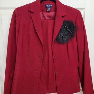Ann Taylor vintage suit Pants and Jacket - Wine Red Size 6 P
